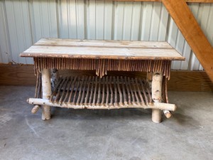 rustic willow twig table