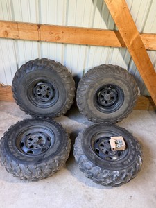 set of 4 tires and rims for utv