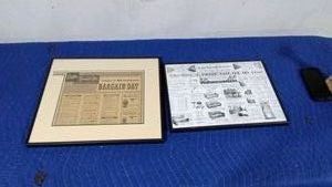 metal framed vintage advertisement