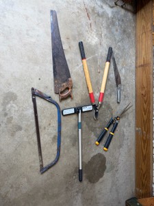 Saws, limb cutters, hand magnet for picking up nails, etc and more