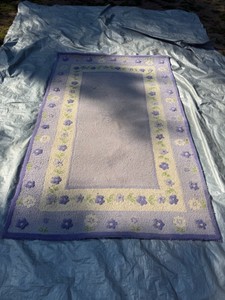 SAFAVIEH Kids Collection Lavender & Multi Handmade Floral Wool Rug