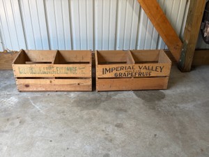 Wooden fruit crates
