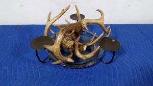 Deer antlers candle holding center piece