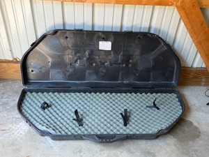 Contico hard plastic padded bow case with deer and elk on the front