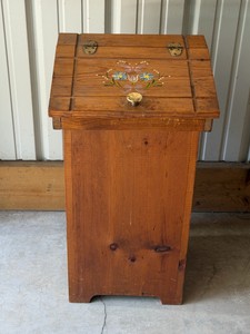 vintage wooden potato and onion storage bin, commonly referred to as a tater bin.