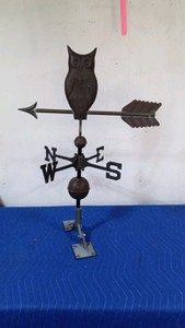 Owl brasscopper weather vane