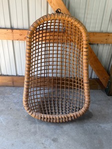 vintage rattan hanging egg chair