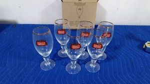 6 Stella beer glasses in original box