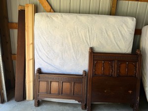 2 - Vintage twin beds put together and used as a king bed