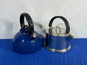 Bodum tea kettle & cobalt blue whistling tea kettle