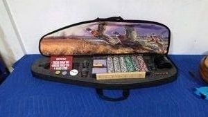 poker chip gaming set in a case