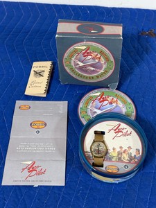 vintage Fossil Aero-Pilot Limited Edition Watch with tin, box and certificate of authenticity