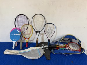 Badminton Set, Tennis Rackets and  Beach paddles