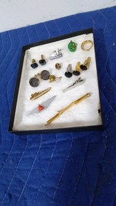 Mens jewelry including Swank tie clasps