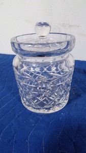 Vintage Waterford crystal biscuit barrelcookie jar Glandore pattern