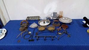 Lot of cast iron, brass and more