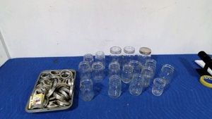 Canning jars, canning lids and tops