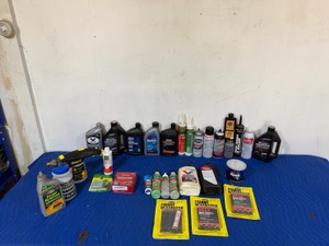 Motor oil, silicone, gopher poison, grade, sea foam, spray bottles and more