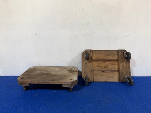2 - Wood Four Wheel Dollies