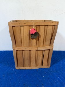 vintage wooden slat basket