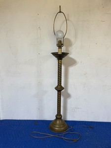 antique brass spiral candlestick torchiere floor lamp