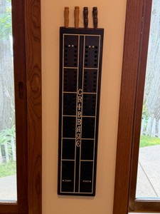 Large Wooden Cribbage Board