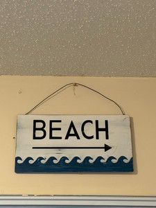 Beach metal wall hanging metal sign