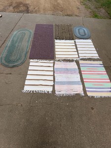 lot of 9 Rugs