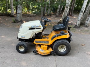 Cub Cadet LT 1045 Riding Lawn Mower with 46 Deck and Double Bagger Attachment