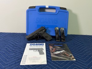 Sig Sauer P229 Semi Automatic 9mm Pistol with Case, 2 Magazines and Manual - Permit and Background Check is Required - see description for more info