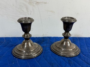 vintage weighted sterling silver candlestick - Empire