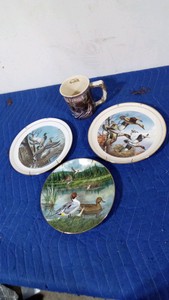 1 Terry Redlin mug, 1986 & 1992 Ducks unlimited and 1986 Knowles plates
