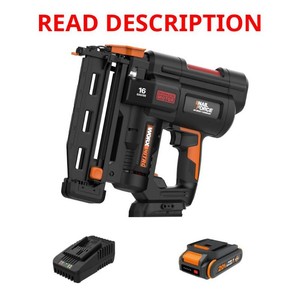 $199 WORX  Nitro  20-Volt Brushless Cordless 16-Gauge Straight Finish Nailer Kit