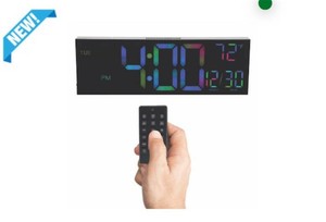 Aiwa 16 RGB Digital Alarm Clock with large LED display