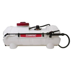 $159 Chapin 97200E Made in the USA 15 Gallon ATVUTV 12 Volt Mounted Spot Sprayer With 6 Inch Wide Mouth, High Performing 12 V Diaphragm Pump and Filtration System and 18 Inch Spray Wand, Translucent White