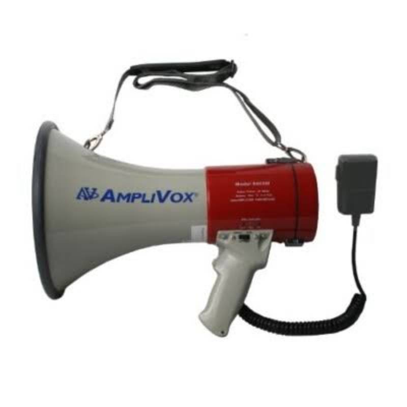 AmpliVox Sound Systems S602M Mity-Meg 25 Watt IndoorOutdoor MegaphoneBullhorn with Microphone - NEW IN BOX