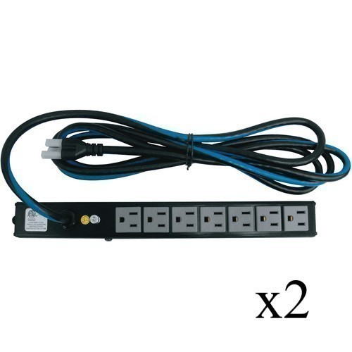 (2) Middle Atlantic PD-715SC-NS 7-Outlet Slim Power Strips - NEW IN BOX