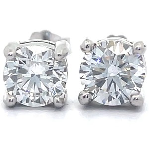 Classic 1 Carat Diamond Round Solitaire Stud Earrings VIDEO