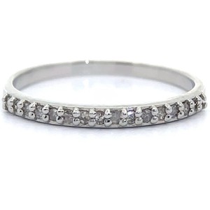 Natural Diamond Semi-Eternity Slim Stacking Ring VIDEO