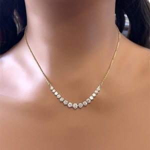 New! 2.84 Carat Natural Diamond Graduated 17" Necklace in 14K Yellow Gold; $7,250 Retail