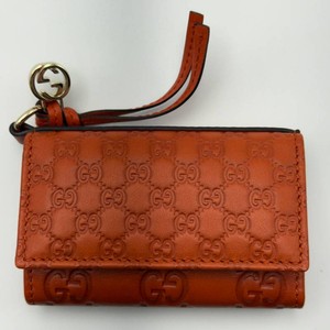 Gucci Microguccissima Leather 6-Key Holder Wallet in Orange Pre-Owned Retail $450