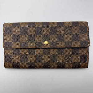 Louis Vuitton Damier Ebene Sarah Style Continental Wallet Pre-Owned Retail $900