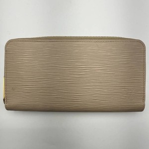 Louis Vuitton Zippy Wallet in Epi Leather (BeigeTaupe) w Gold Hardware Pre-Owned Retail $1,025