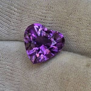 8.46 Carat Natural Amethyst Heart Cut Retail $423