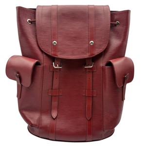 Louis Vuitton Red Epi Leather Montsouris Backpack; Pre-Owned Retail $2,800