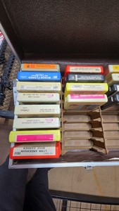 Case with 16 - 8 Track Tapes