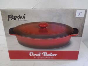Parini Cookware Oval Baker  Nonstick Ceramic Bakeware Dish  New in Box