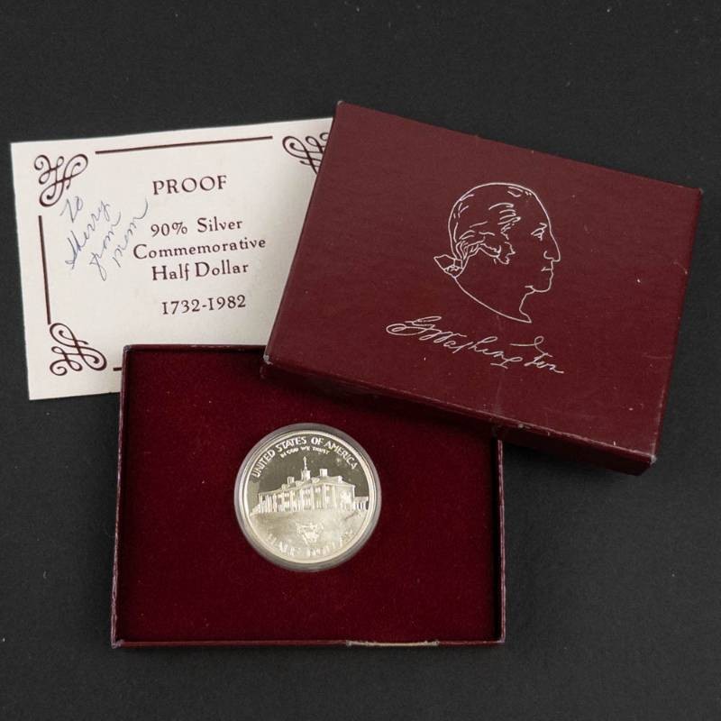 1982 George Washington 90% silver proof commemorative half dollar