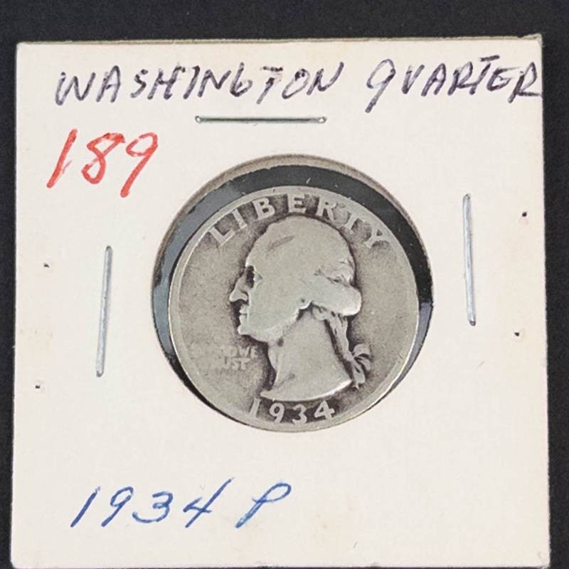 1934 Washington silver quarter