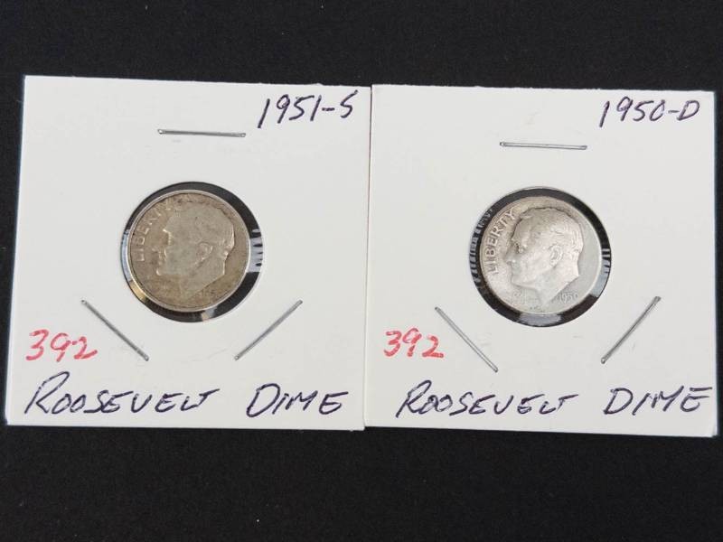 1950-D, 1951-S Roosevelt dimes